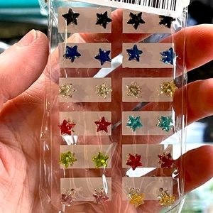 Multi pack of Star Earrings